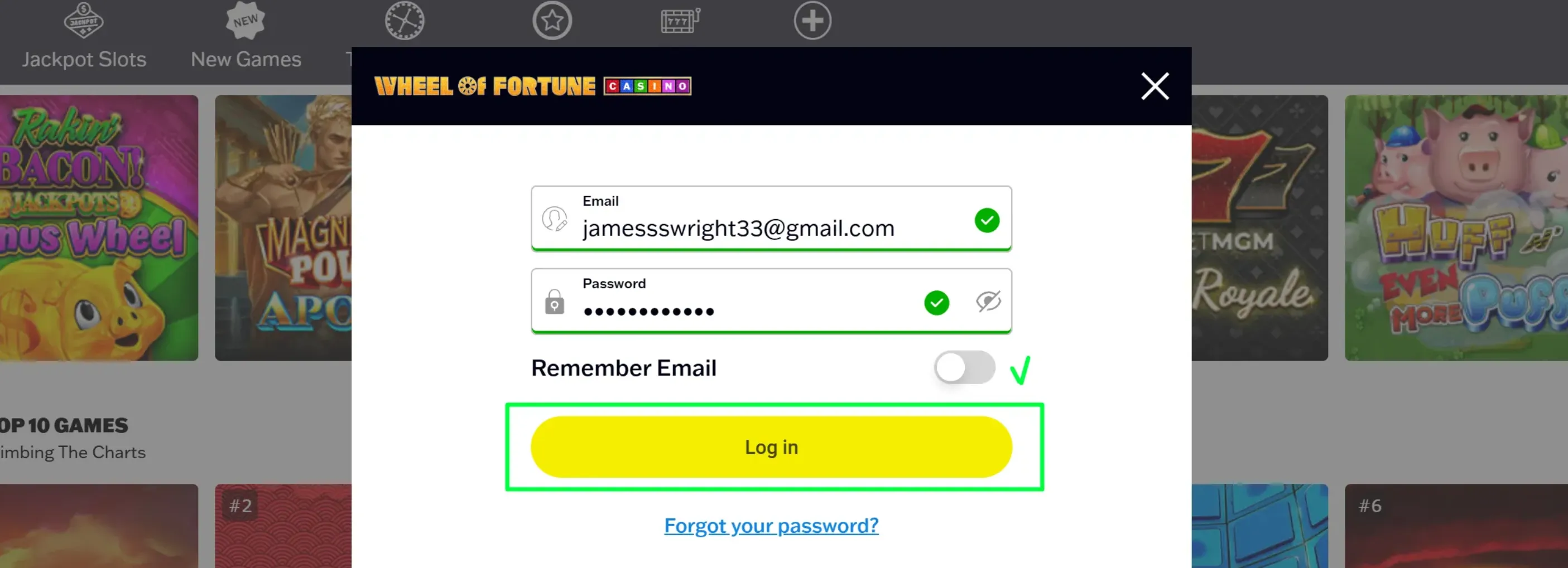 Wheel of Fortune Casino Registration